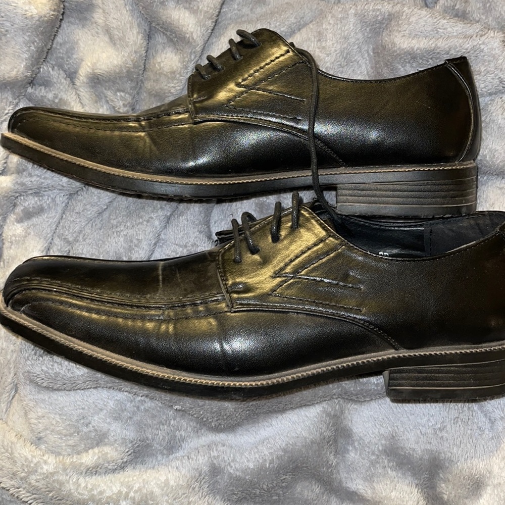 Marco Vitale Mens Black Dress Shoes Size 9